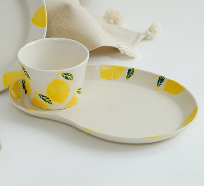 Hasami Ware Fresh Art Dinning Set - Lemon