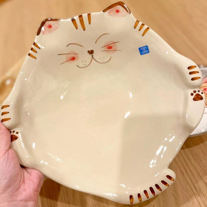 Hasami Ware Cat Plate
