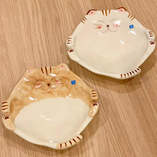 Hasami Ware Cat Plate