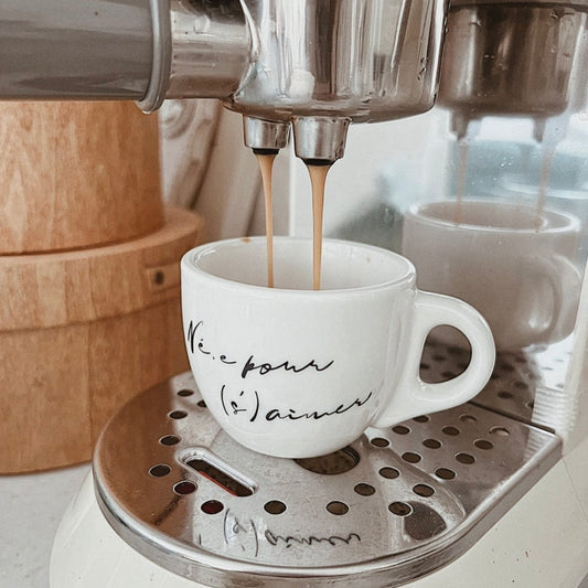 Né.e pour (s')aimer Espresso Cup and Saucer