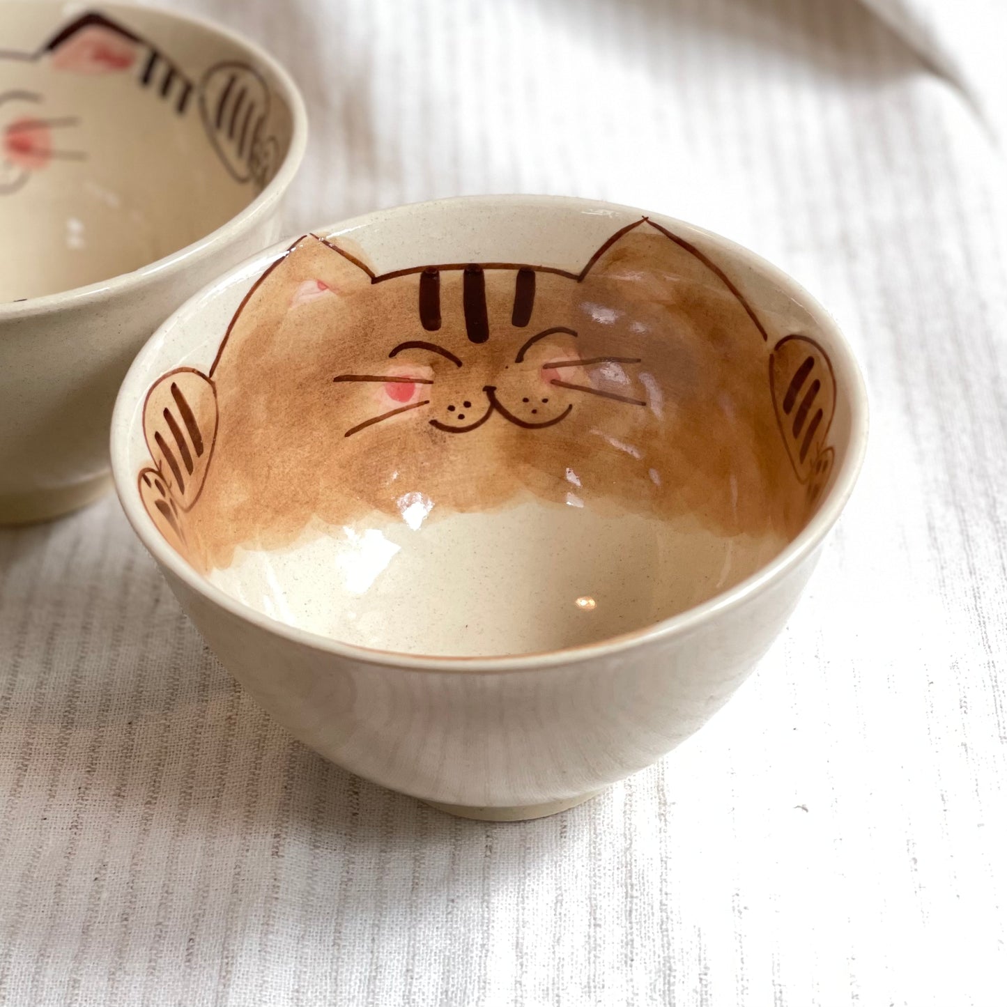 Hasami Ware Cat Rice Bowl